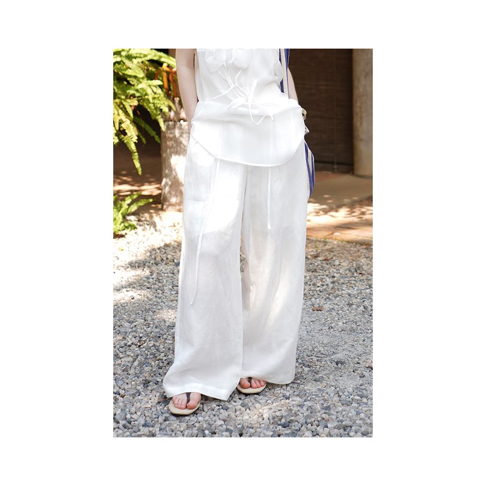 Miorastudio French retro old money style wide leg pants with a sense of drape floor length pants suit casual pants image 10