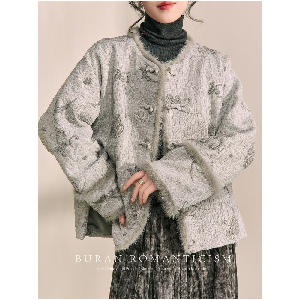 2025 Spring this year s popular hot outerwear hairy top high end fashion super beautiful new Chinese style Tang suit image 9