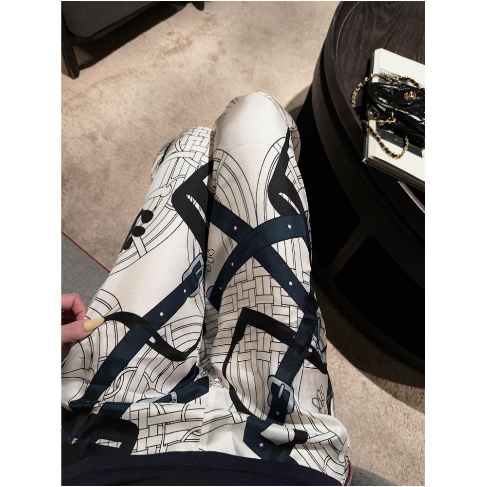 Kikimoold Money Wear Wide Leg Pants Ice Silk Satin Pants Women s Presbyopia Pants Walking Pants Thin image 3