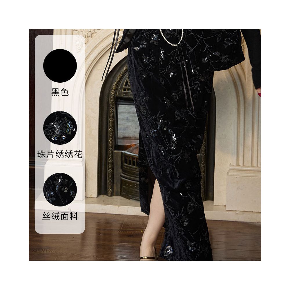 HSSNFZ New Chinese Style Velvet Vest Spring 2025 New Arrival Heavy Embroidery High End Feel Versatile image 12