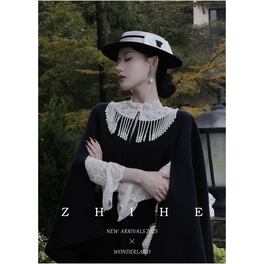 Wuyan Yihe Moyuan Yaji Heavy Industry Sheep Wool Particle Velvet Embroidered Cloak Coat jumpsuit image 4