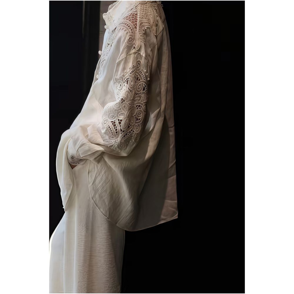 ZEROYK Old Money Style Retro Linen Shirt Women s Design Elegant and Versatile Relaxed and Casual Top image 3