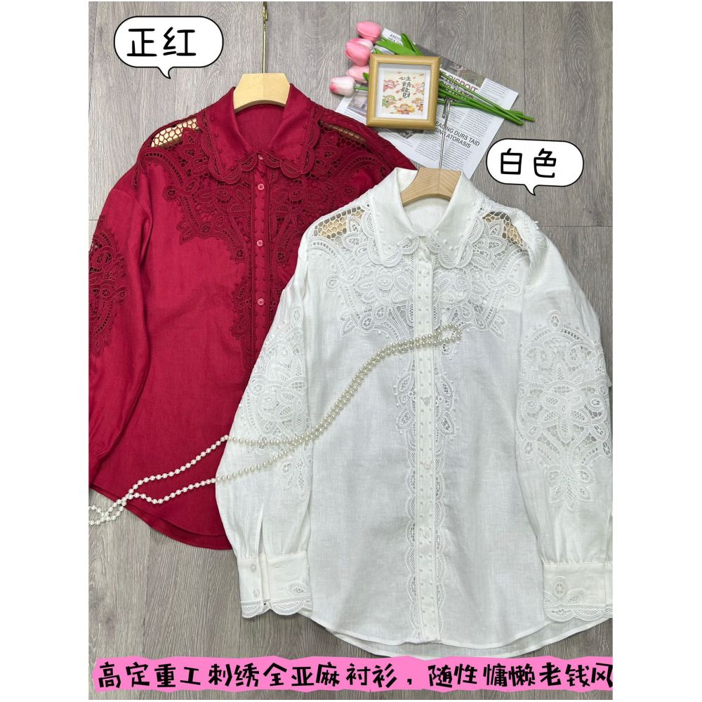 ZEROYK Old Money Style Retro Linen Shirt Women s Design Elegant and Versatile Relaxed and Casual Top image 11