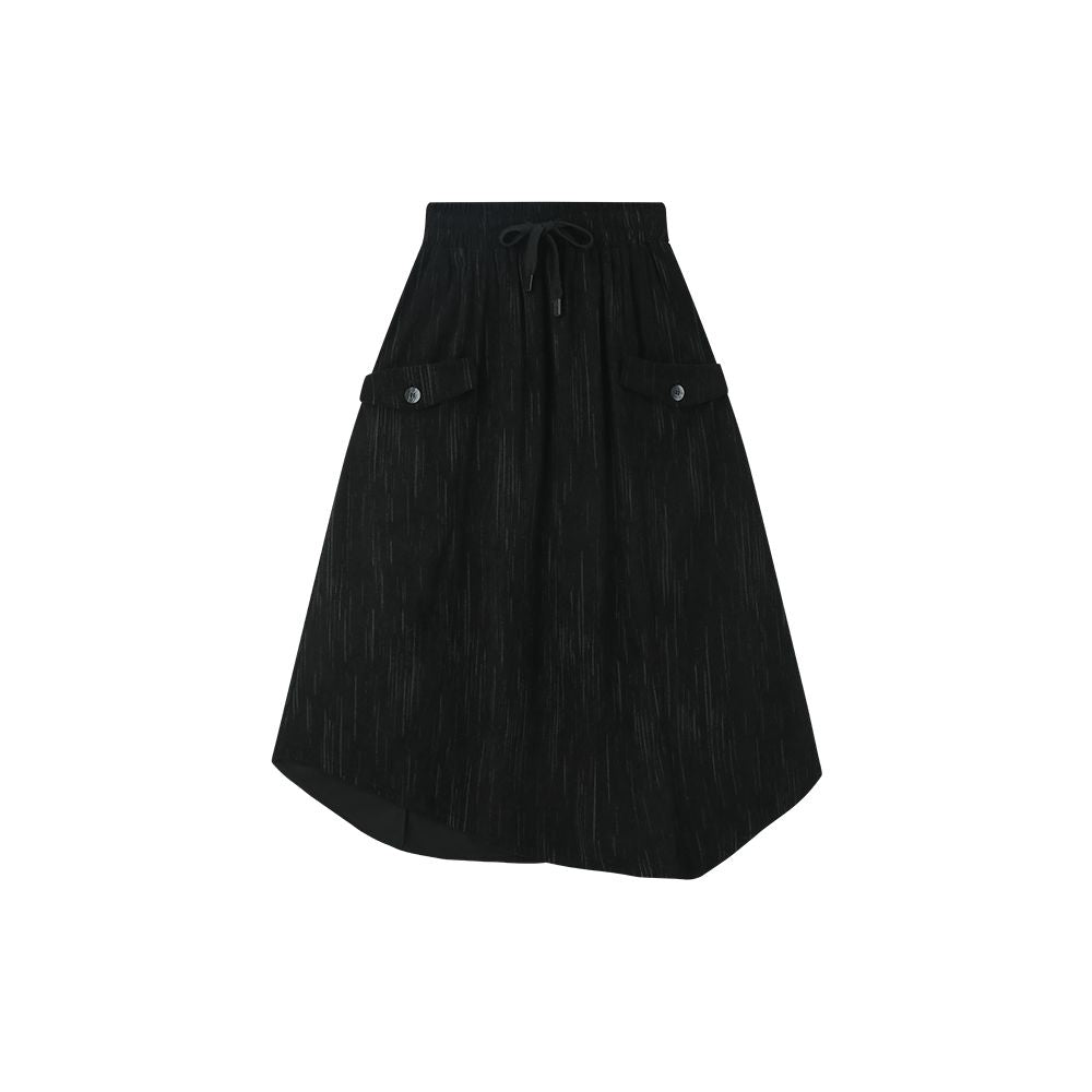 JfYanYan Star Track Corduroy Half Skirt Women s New Autumn Winter Mid length Irregular Half Skirt image 6