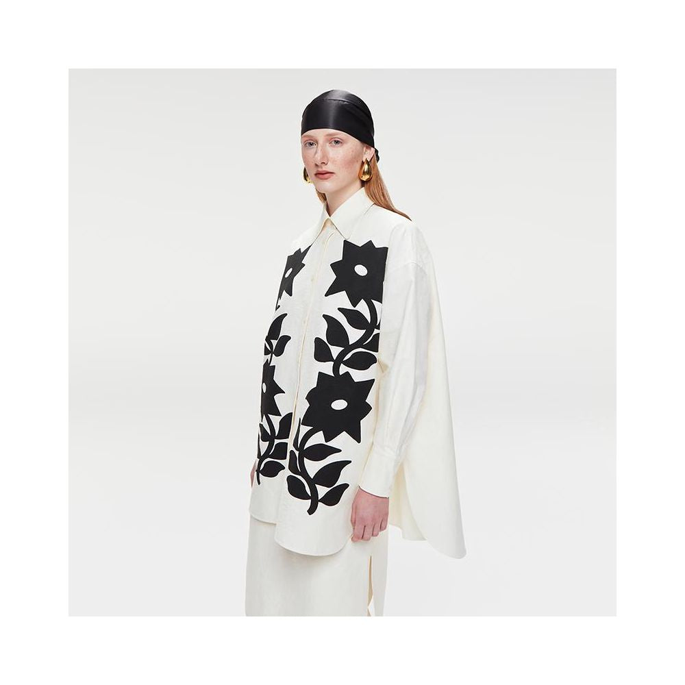 The Middle Celebrity Same Style Print Printed Long sleeved Shirt Artistic High end Stacked Pants and Skirts Set image 11