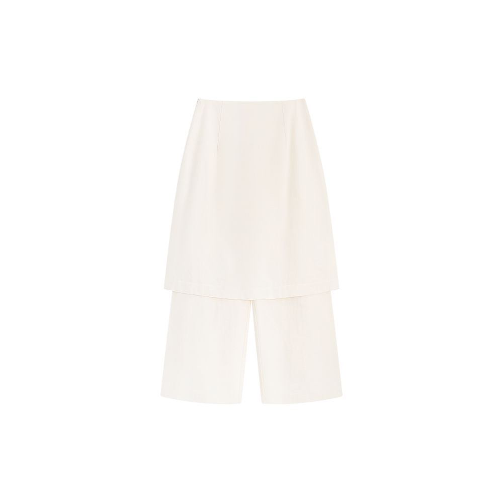 The Middle Celebrity Same Style Print Printed Long sleeved Shirt Artistic High end Stacked Pants and Skirts Set image 2