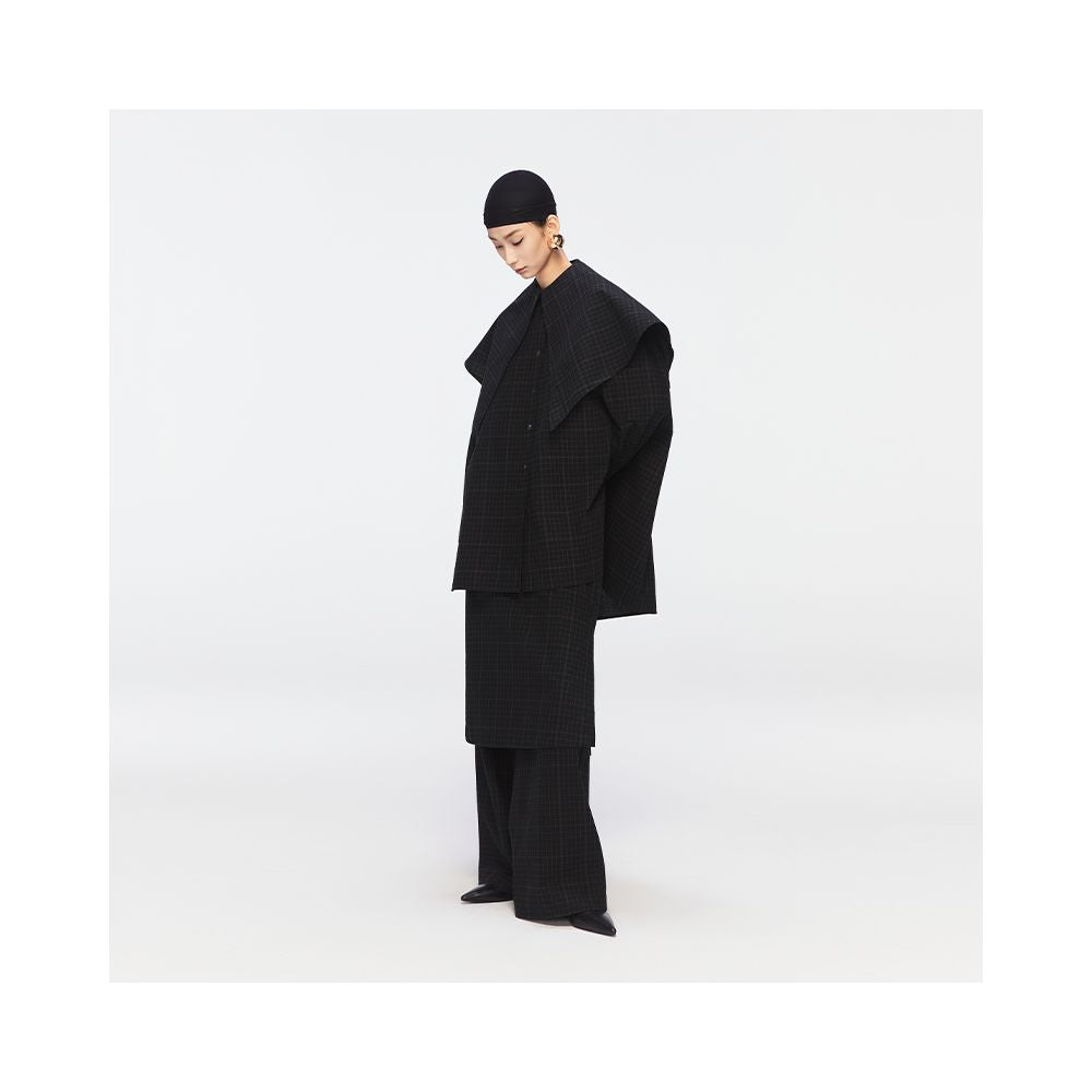 The Middle Notebook plaid Scarf Shirt plaid Pants Skirt Women s Set 2025 Autumn New Product image 2