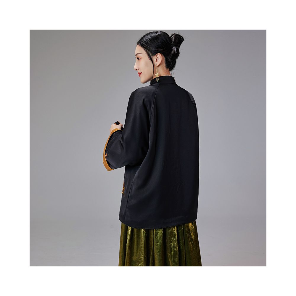 Moyu Original Celebrity Same Style Chinese Style Original Improved Heavy Industry Embroidery Tea Robe New Chinese Tang Costume Coat image 5