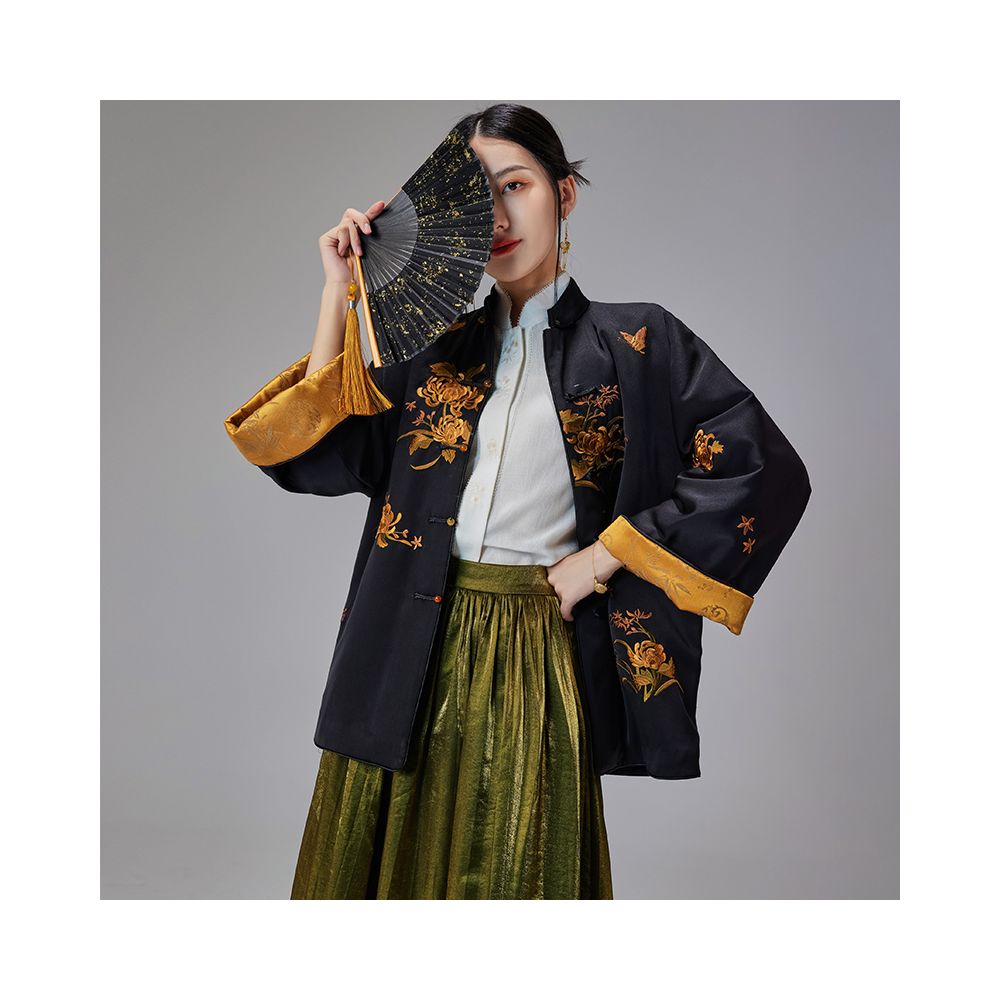Moyu Original Celebrity Same Style Chinese Style Original Improved Heavy Industry Embroidery Tea Robe New Chinese Tang Costume Coat image 6