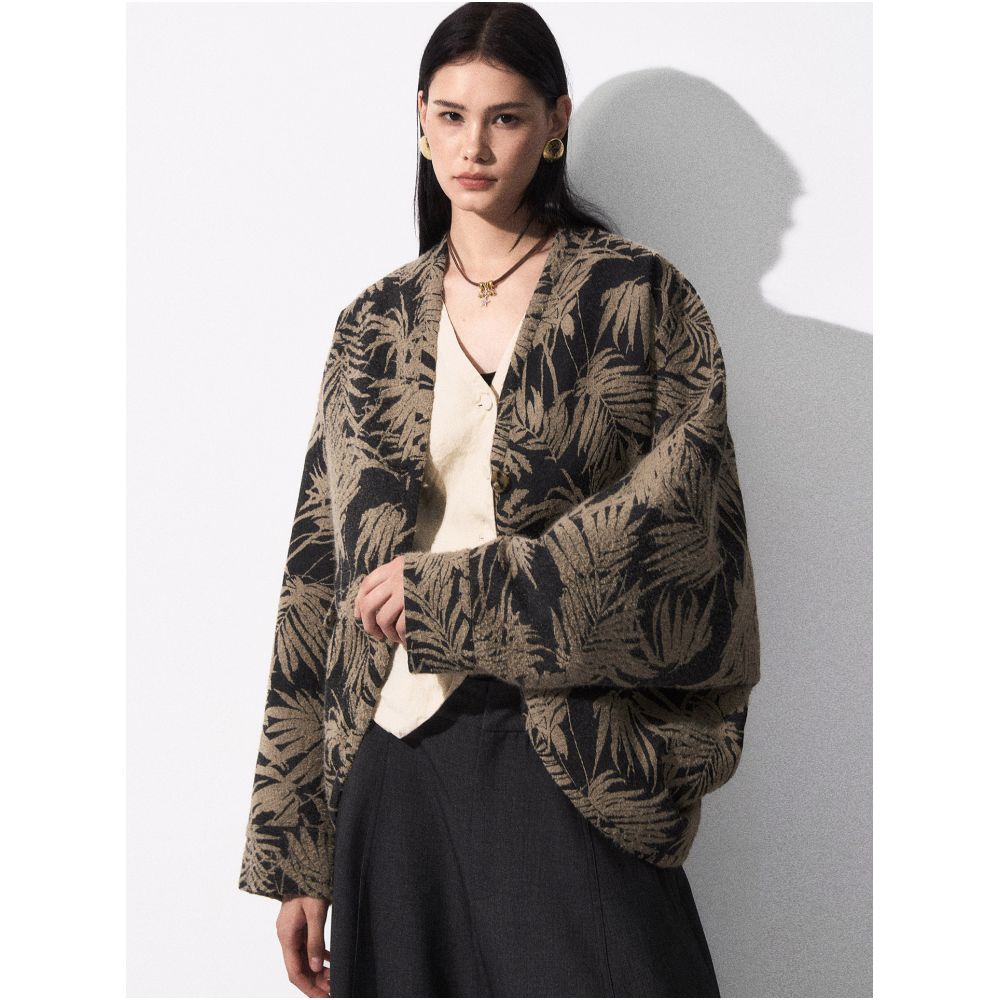 ASAYA5232 – Vintage Loom Jacquard Kimono Jacket 🍃🖤