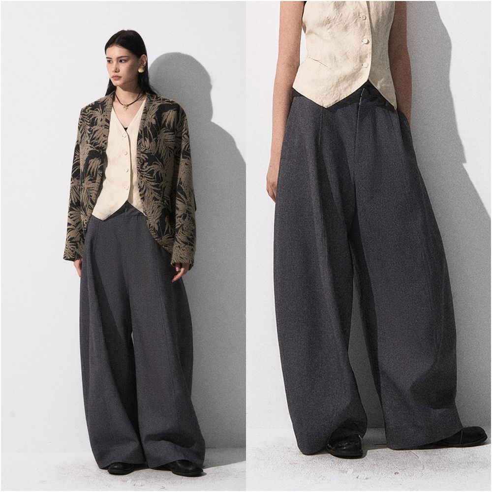 Luobian Hourglass Waist Original Designer s Loose Casual Pants with a Drip Feel that Doesn t Stick to Legs Looks Thin and Wide Leg Suit Pants image 3