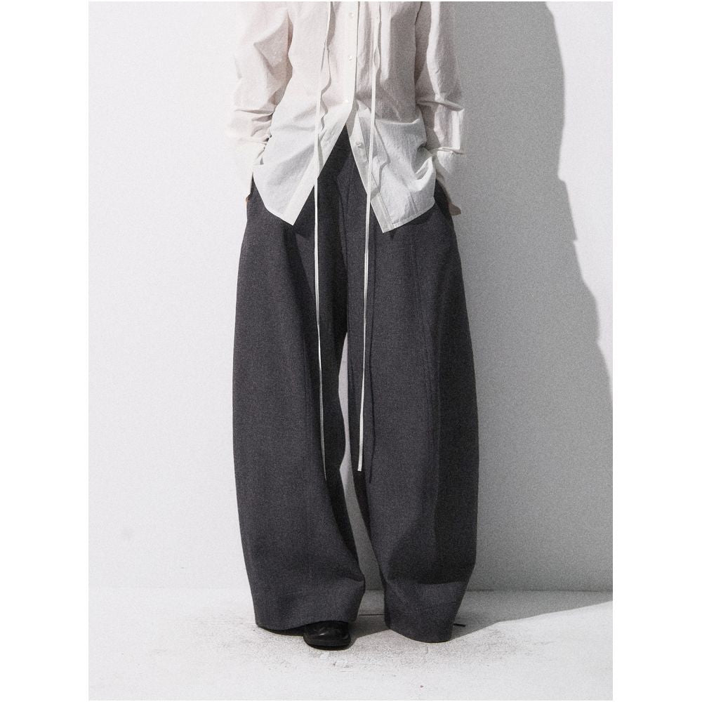 ASAYA5236 – Slate Sculpt Wide-Leg Wool Trousers 🩶✨