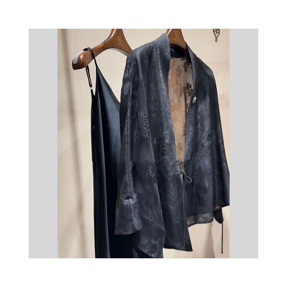 New Chinese style women s clothing Chinese style skirt set high end top shirt camisole skirt two piece set 2025 autumn new item image 5