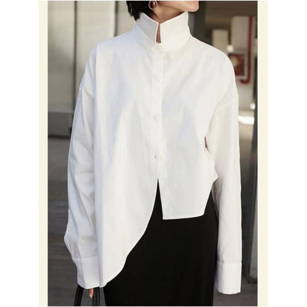 This autumn high end luxury and beautiful temperament tops are popular The sense of luxury is super good and irregular new Chinese style shirts are very attractive image 6