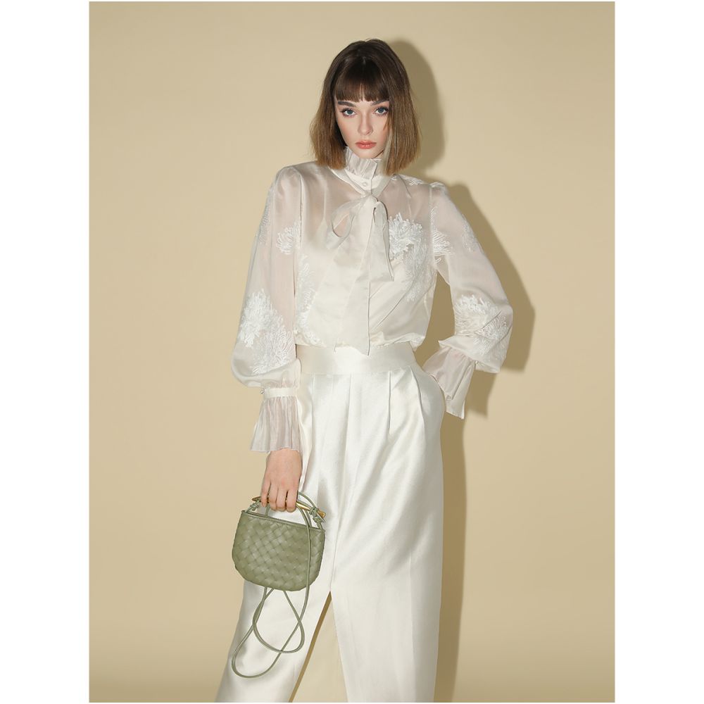 3 pieces 50 off COCOBELLA light luxury silk texture split skirt for women s autumn commuting suit HS542 image 3