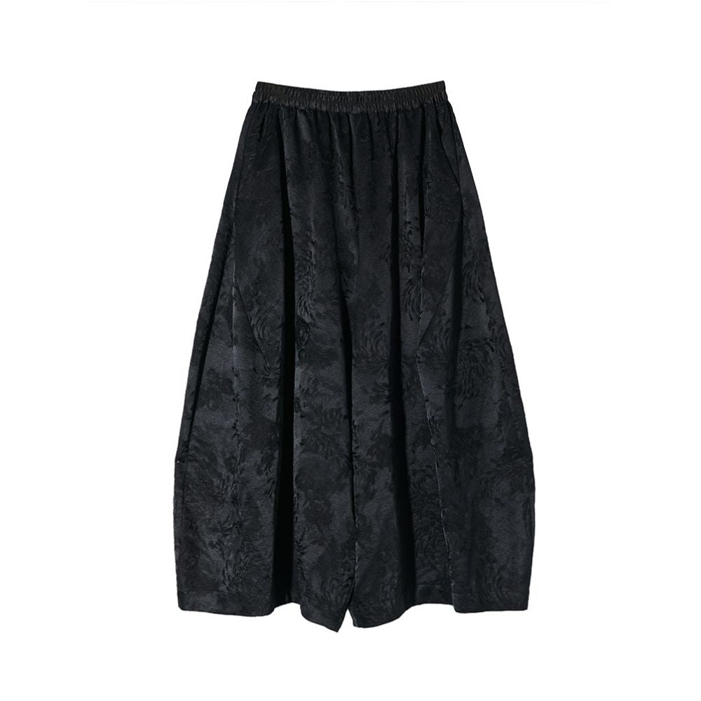 Contour Retro Fireworks Wide Leg Pants Black Ethnic Style Casual Pants Show Thin and High Versatile Concealing Meat Original Design Women s Pants image 4