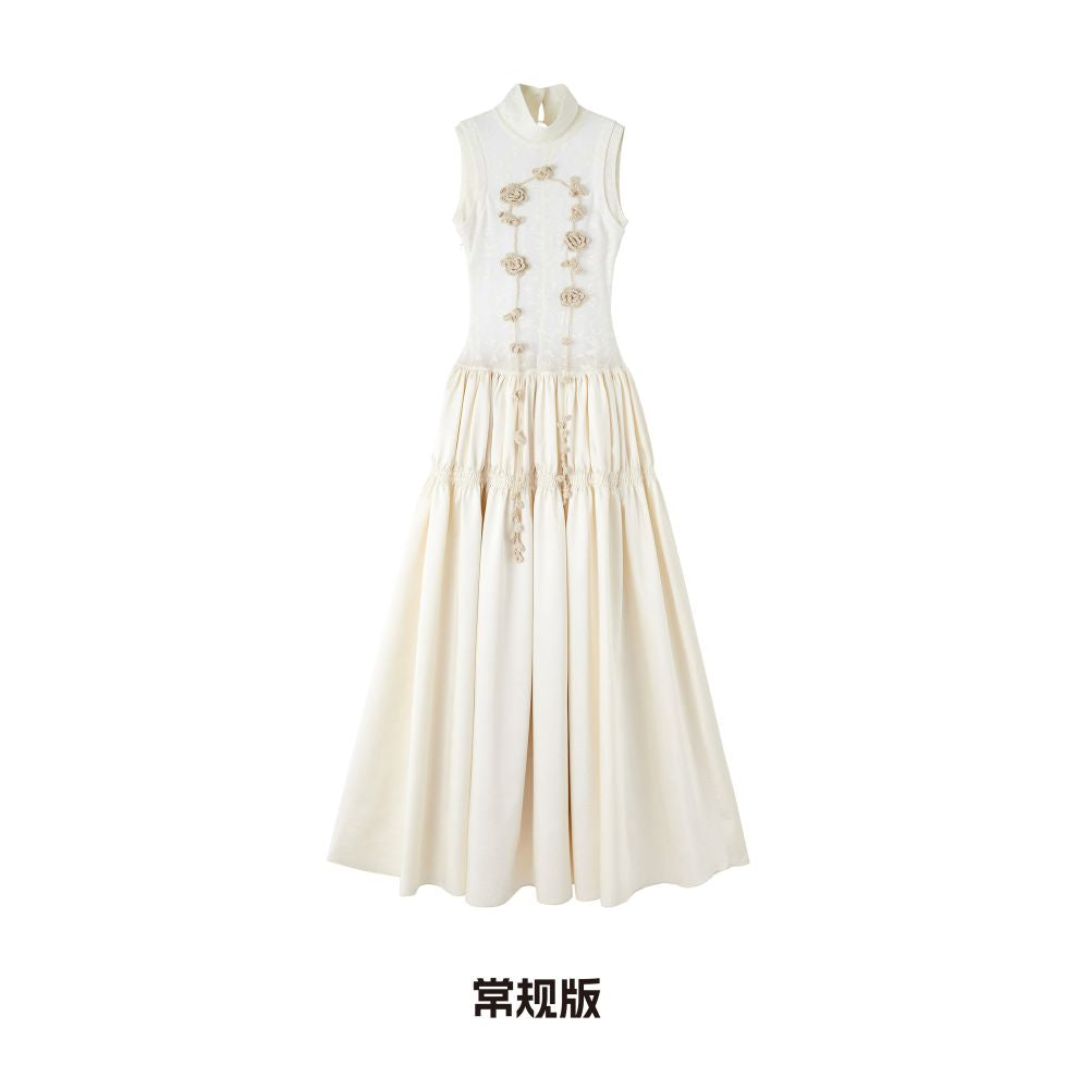 ASAYA5310 – Enchanted Rosette Satin Gown ✨🌙