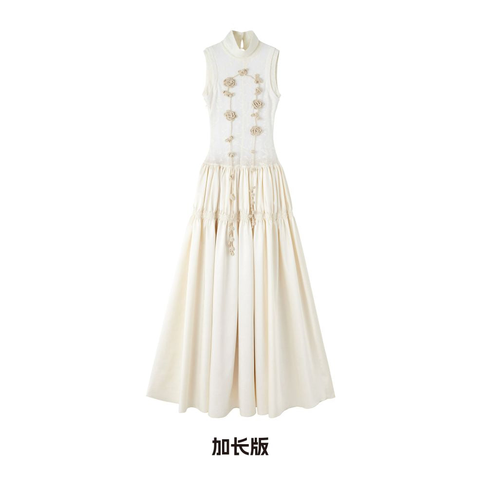 ASAYA5310 – Enchanted Rosette Satin Gown ✨🌙