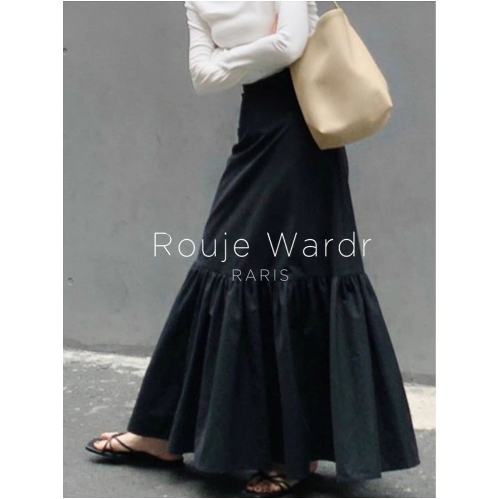 Rouje Wardr French Retro Fish Tail High Waist Bag Hip Skirt for Women s Spring and Summer High End A Word Half length Skirt image 3