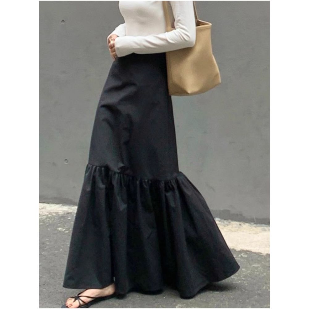 Rouje Wardr French Retro Fish Tail High Waist Bag Hip Skirt for Women s Spring and Summer High End A Word Half length Skirt image 6