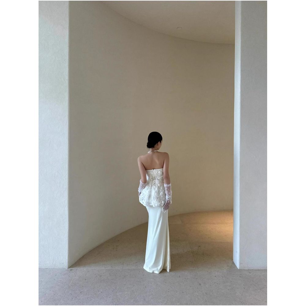 1S Texture Jacquard Skirt Set Art Atmosphere View Exhibition Birthday Toast Vacation Photo Evening Dress image 1