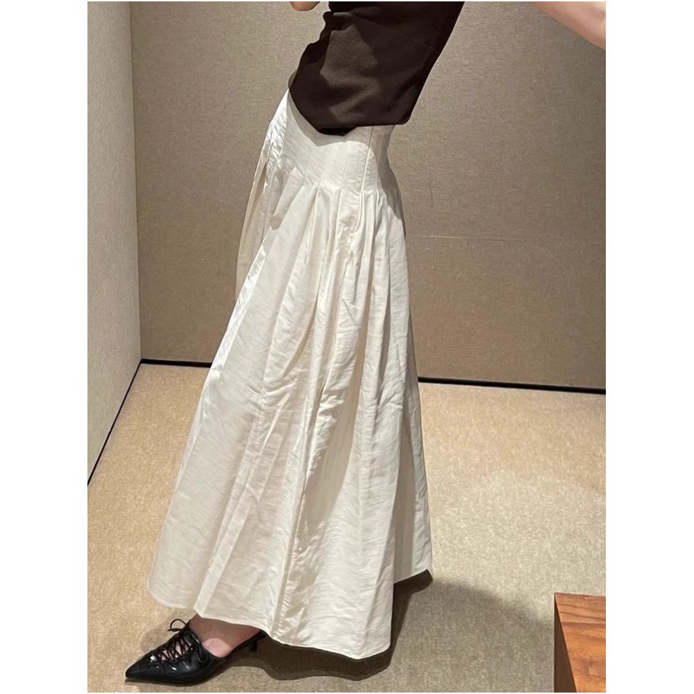 ASAYA5320 – Paris Pleat Volume Maxi Skirt 🤍✨