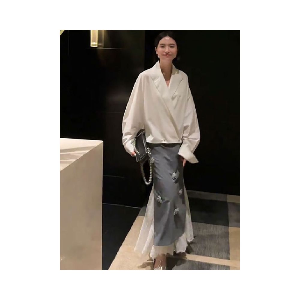 ASAYA5321 – Sculpted Bloom Layered Set 🤍✨