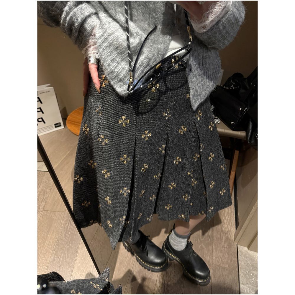 ASAYA5324 – Midnight Fleur Tweed Set 🌙✨