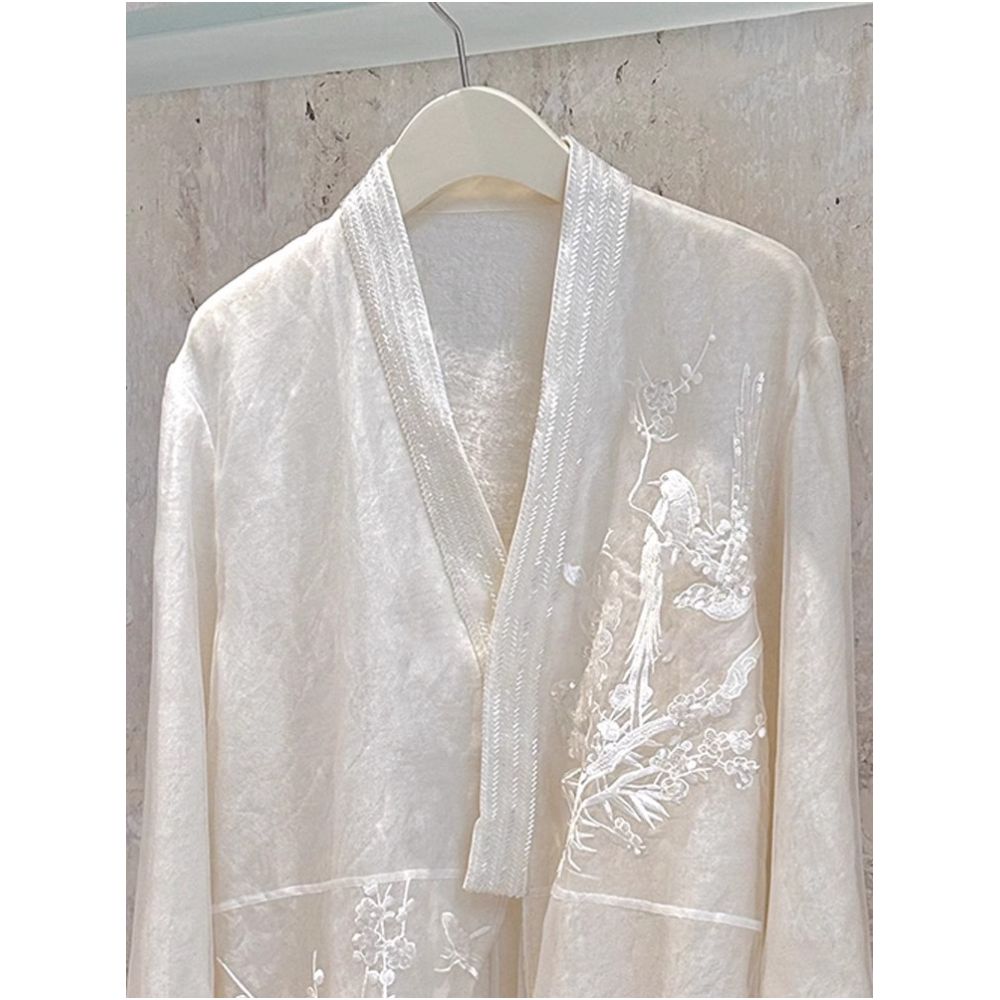 2024 Autumn New Chinese Zen Style Chinese Style Clear and Cold Advanced and Cold Han Elements White Fairy Style Top for Women image 1