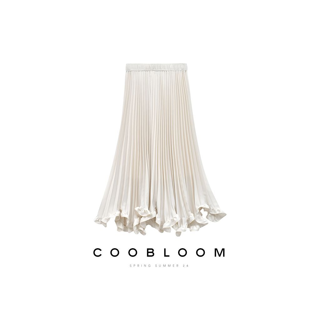 ASAYA5340 – Floret Wave Pleated Skirt 🌿✨