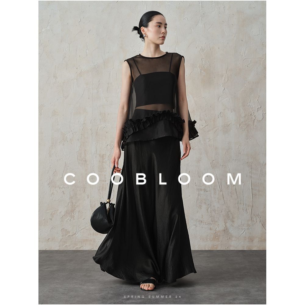 COOBLOOM Vest Women s Summer Outerwear Thin Style Old Money Style Unique Bottom Lace Design Top image 2
