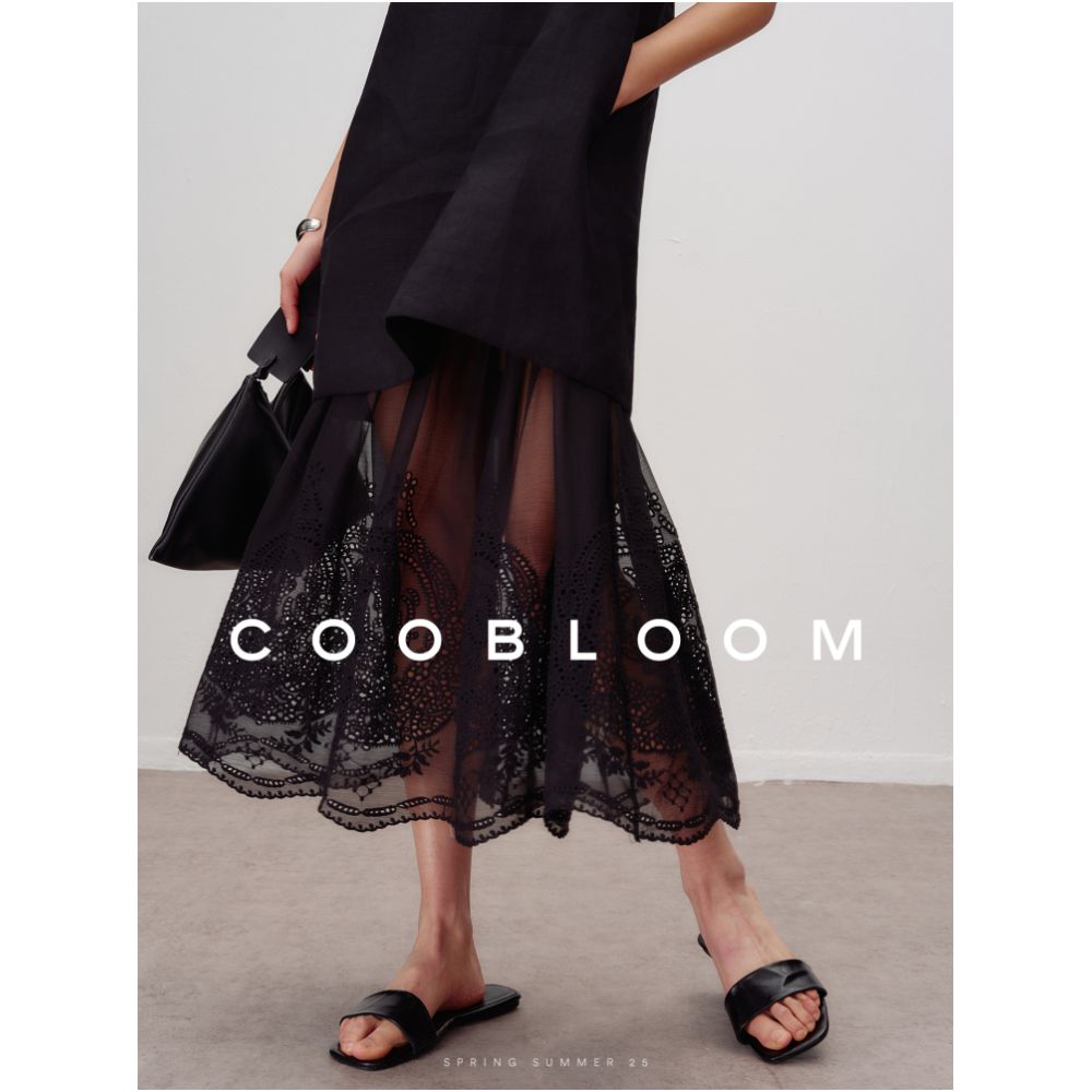COOBLOOM socialite style lace embroidery fake two piece dress women s lazy style commuting versatile vest dress image 3