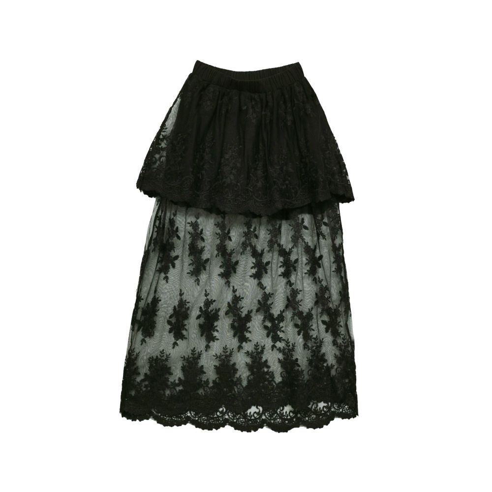 ASAYA5352 – Moonlit Blossom Embroidered Set 🌙🖤