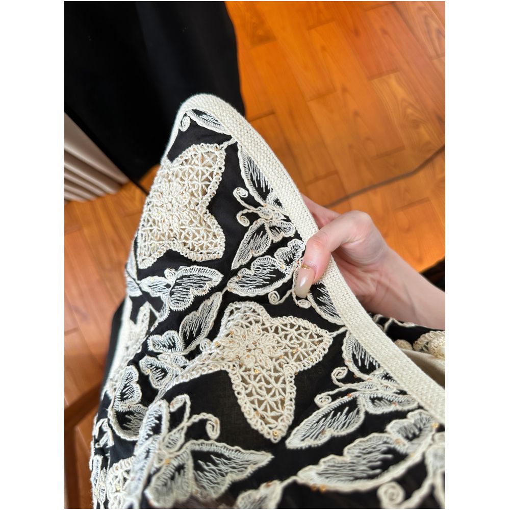 YOU SEE Yuzu Jian Retro Elegance It looks beautiful no matter how you wear it Heavy Industry Embroidery Hook Flower Ethnic Style Vest image 2