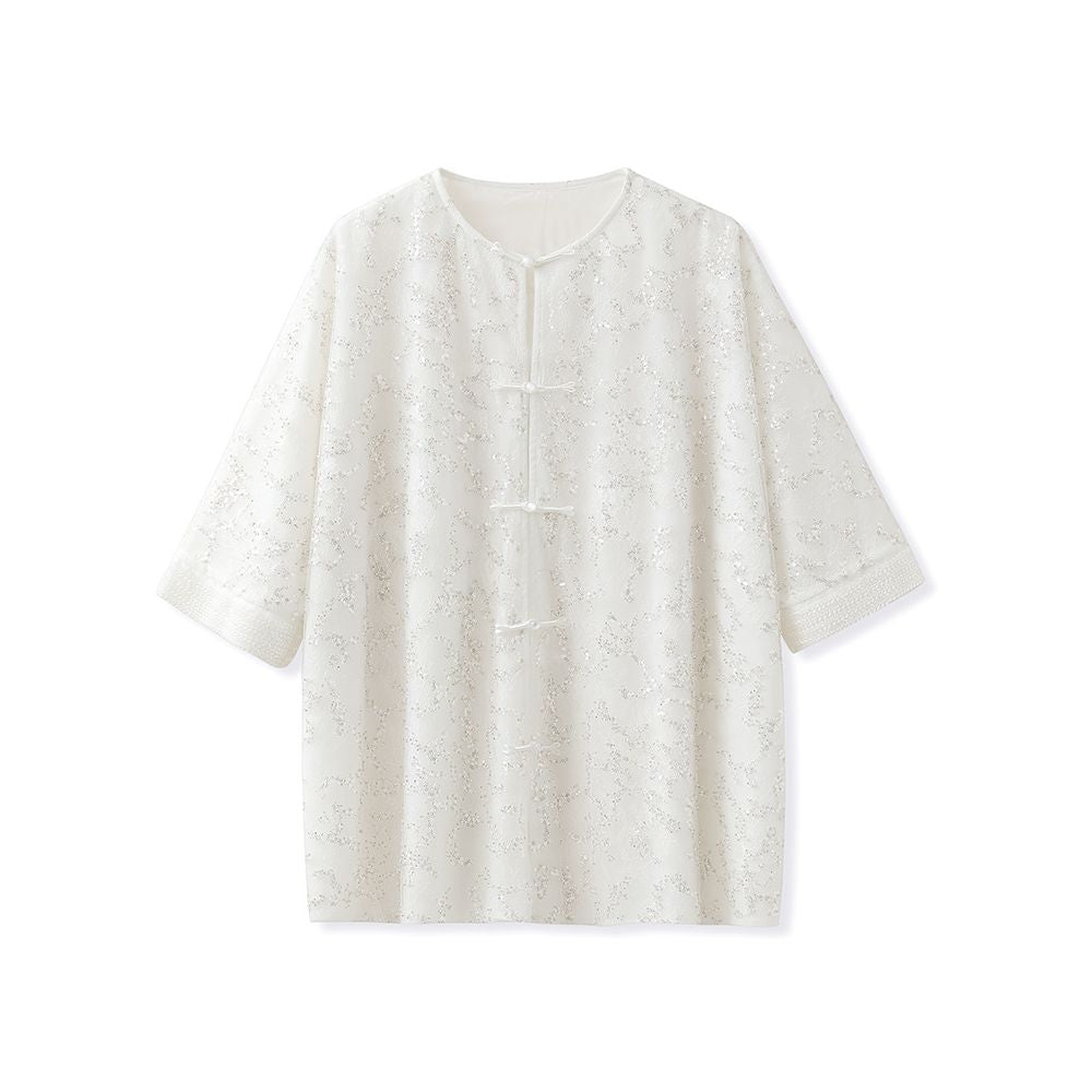 ASAYA5359 – Winter Luxe Pearl Sequin Jacket ❄️✨