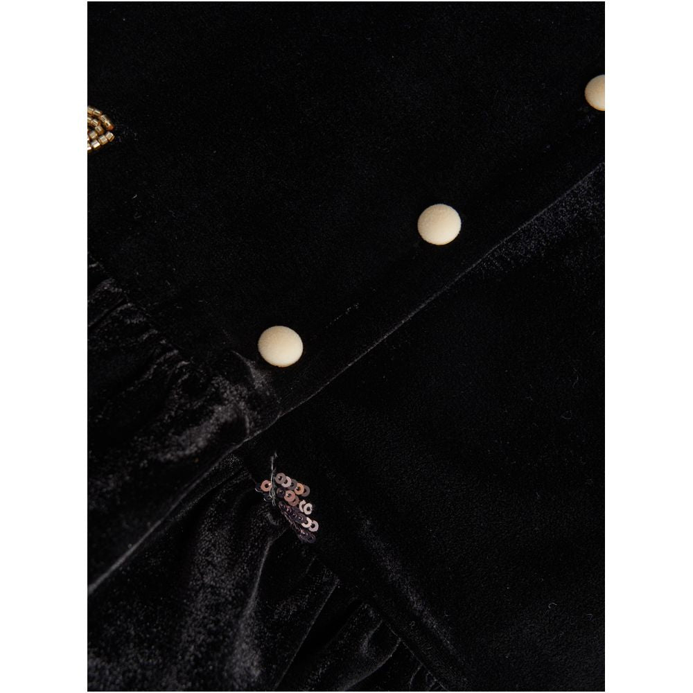 New Chinese retro luxurious velvet bead sequin embroidered jacket top skirt set autumn new women s clothing image 4