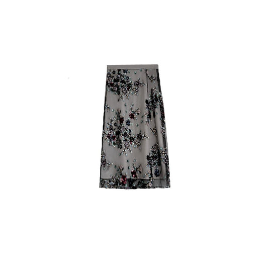 ASAYA5370 – Midnight Bloom Embellished Skirt ✨🌙