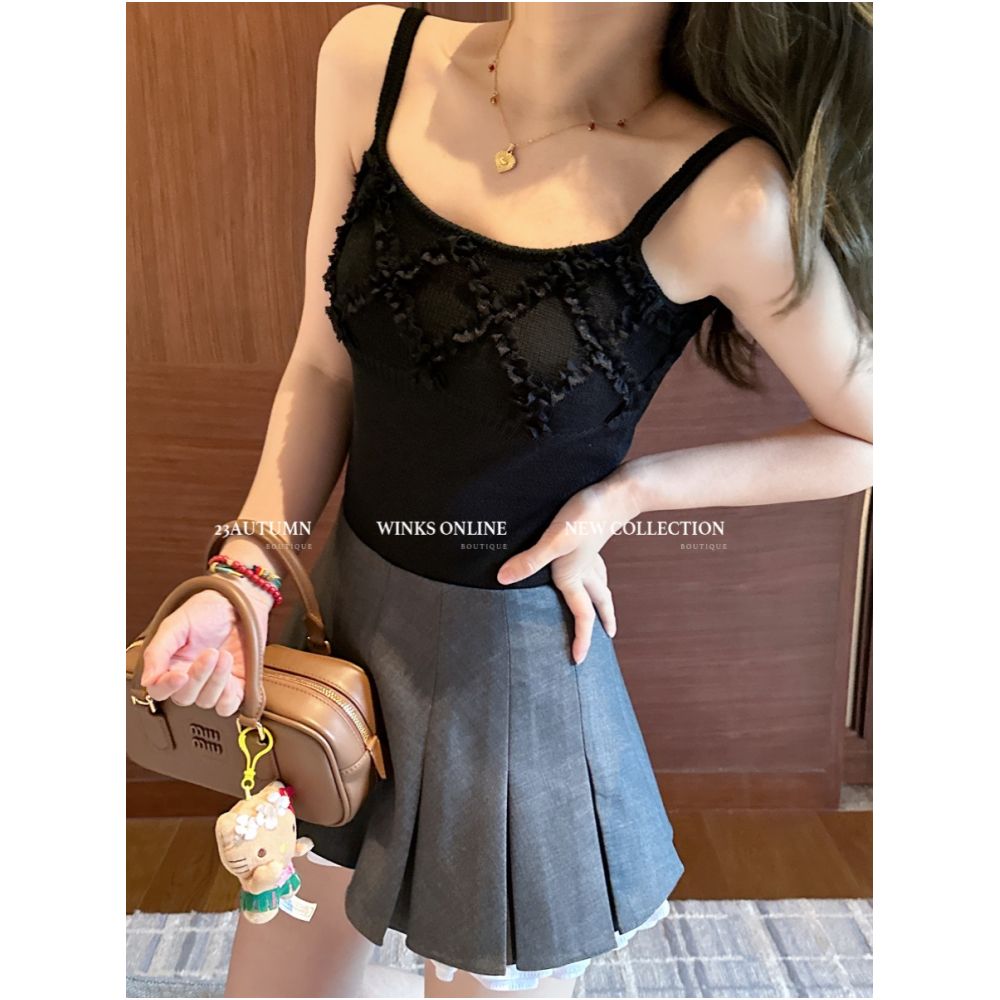 SST Advanced Edition Pure Desire Girl Lace Ribbon Knitted jumpsuit Strap image 4