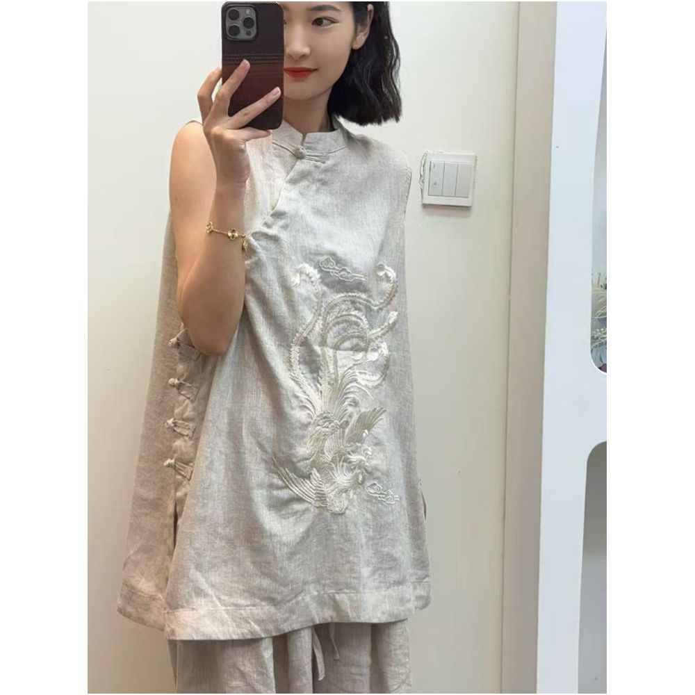 ASAYA5405 – Phoenix Flow Sleeveless Tunic top 🕊️✨