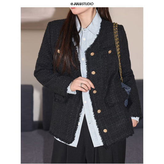 ASAYA5415 – Parisian Tweed Luxe Set 🖤✨