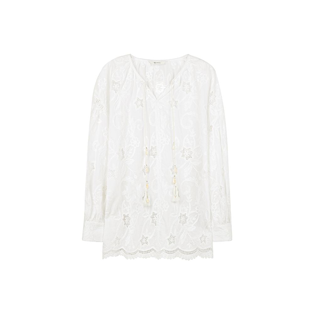 Meiyang Meiyang Spot Flower Core Lace Shirt Romantic Poetry Three Dimensional Embroidered Hollow Shirt Friday image 4
