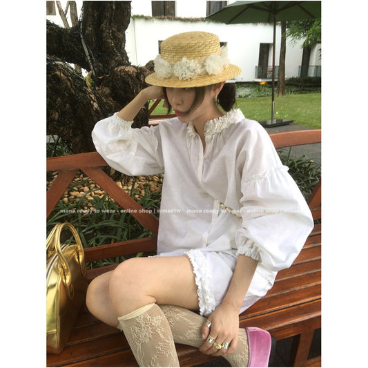 ASAYA5440 – Cloudy Ruffle Cottage Set ☁️🤍