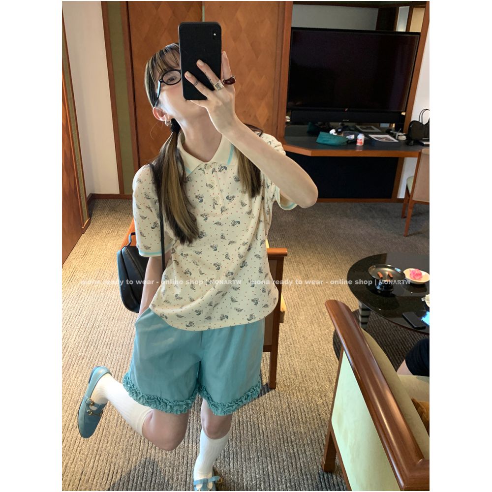 ASAYA5440 – Cloudy Ruffle Cottage Set ☁️🤍