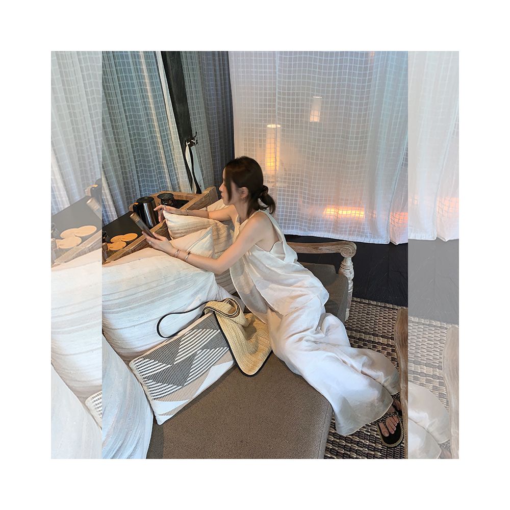 ASAYA5456 – Soft Nature Linen Layer Set 🌿🤍