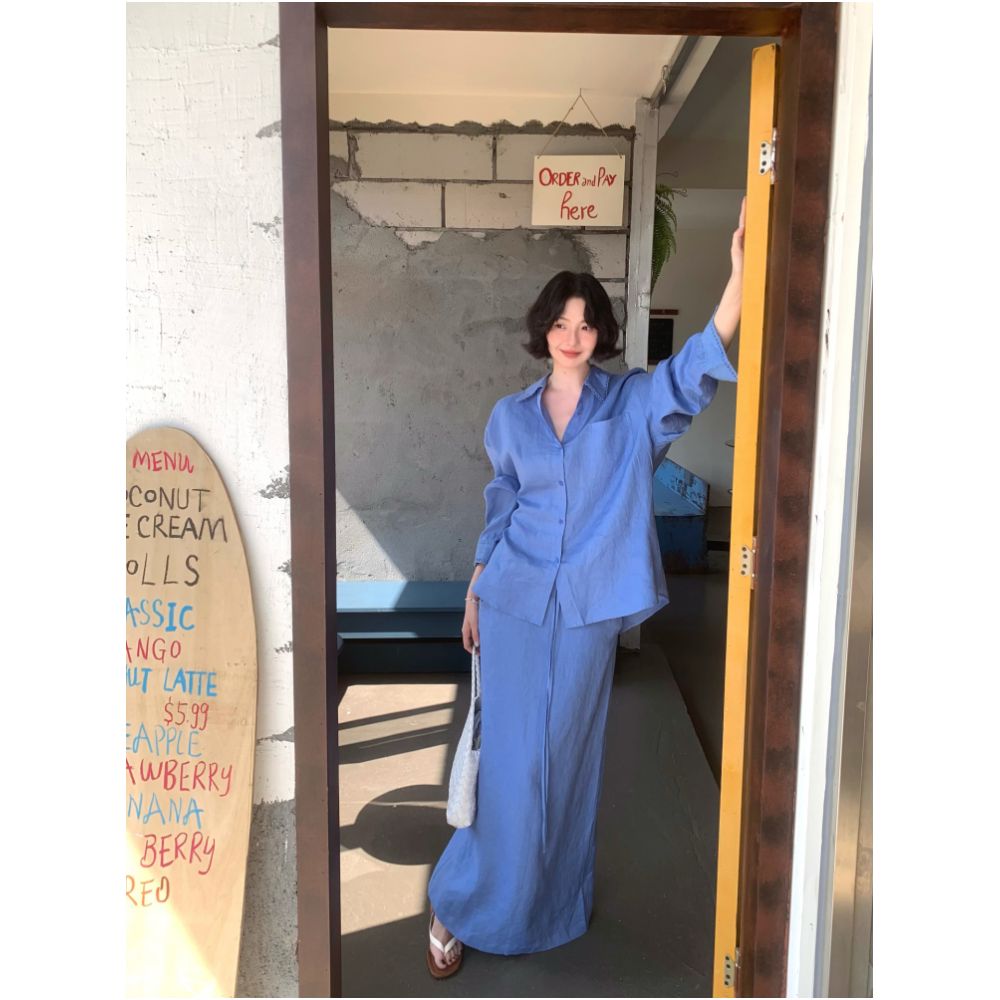 Homemade Lin Gap French Retro Summer 100 Linen Sunscreen Shirt for Wine and Lunch Premium Thin Top for Women image 1