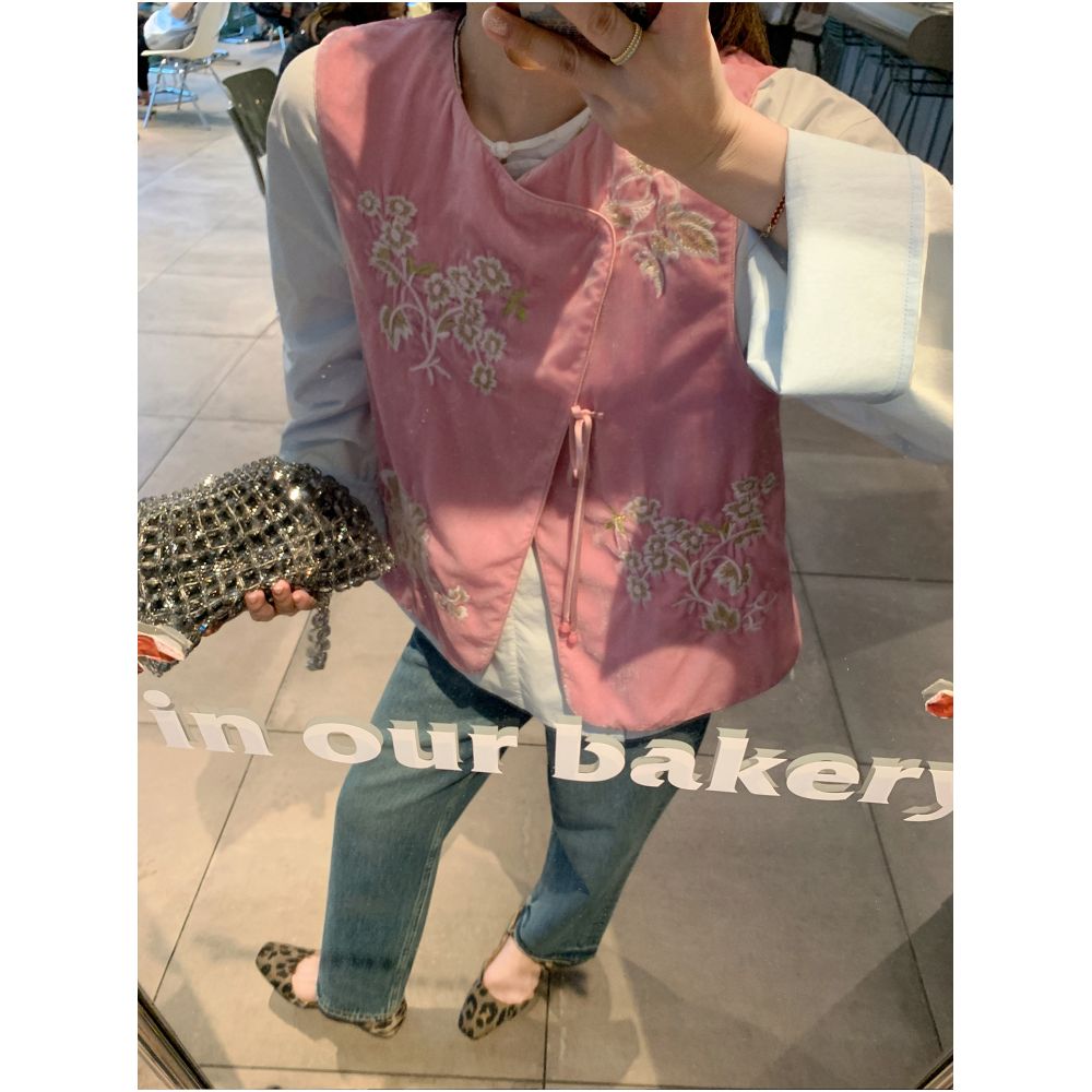 Libelin Sisy Store Owner s Own Black Label National Style Limited Edition Velvet Vest Women s Autumn Winter Sleeveless New Chinese Coat image 2