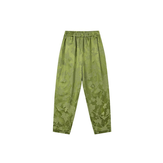 ASAYA5471 – Heritage Jacquard Tapered Pants 🌿🪷