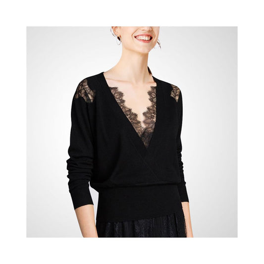 ASAYA5474 – Midnight Lace Wrap Knit 🖤✨