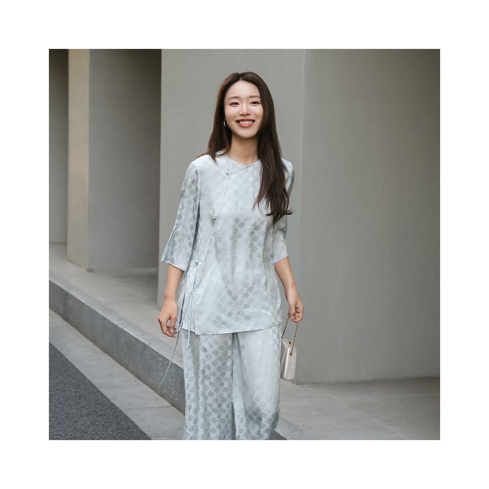 ASAYA5477 – Ethereal Acetate Jacquard Set 🤍🌿