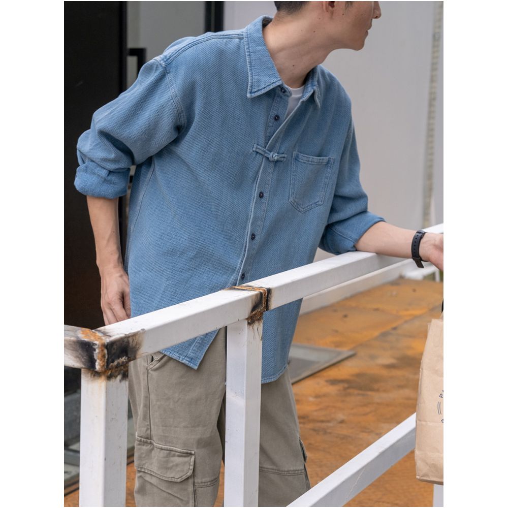 ASAYAHOMME1510 – Indigo Urban Ease Shirt & Cargo Pants 🧢☕